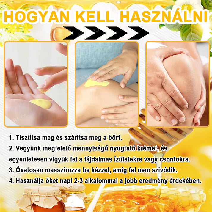 Hivatalos bolt: XRLXRL® Méhméreg Azonnali Ultra Erős Fájdalomcsillapító Krém - (👩⚕️👩⚕️Enyhíti a fájdalmat ízületi gyulladás, izomfájdalom, hátfájás, térdek, hát, vállak, csípők, csuklók, kezek esetén)