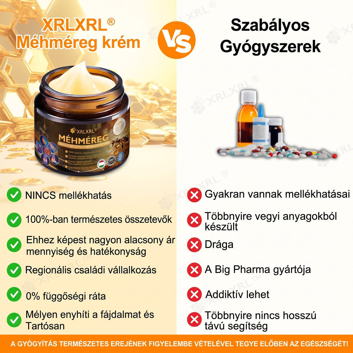 Hivatalos bolt: XRLXRL® Méhméreg Azonnali Ultra Erős Fájdalomcsillapító Krém - (👩‍⚕️👩‍⚕️Enyhíti a fájdalmat ízületi gyulladás, izomfájdalom, hátfájás, térdek, hát, vállak, csípők, csuklók, kezek esetén)